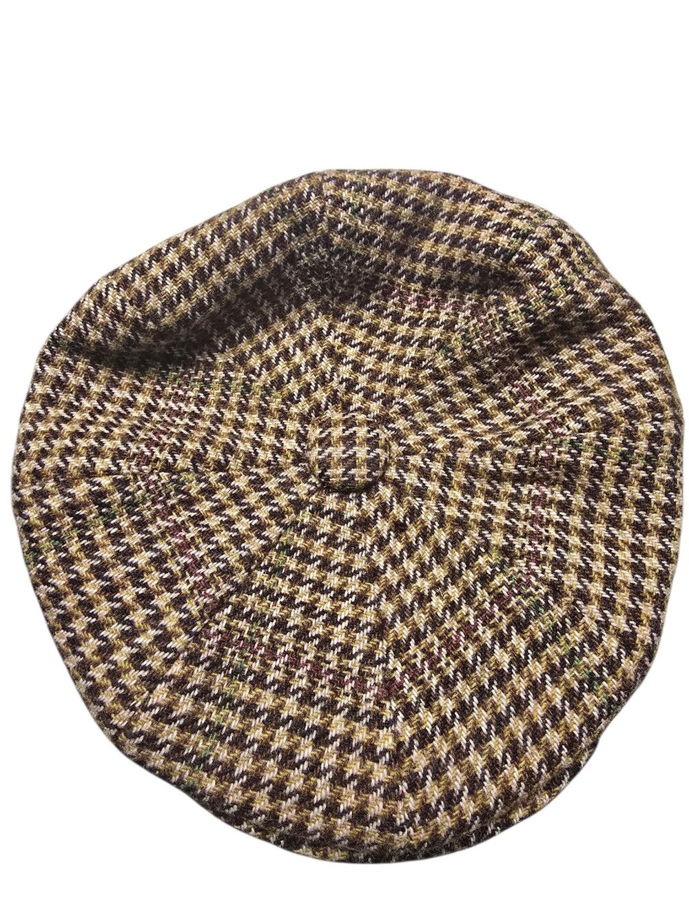 Vintage Carriglen Herringbone Newsboy Cap Sz. 7 3/8